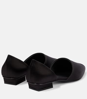 The Peep-Toe satin flats | Toteme
