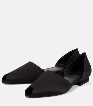 The Peep-Toe satin flats | Toteme