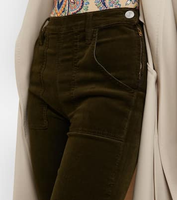 Le Slim Palazzo high-rise corduroy flared pants | Frame