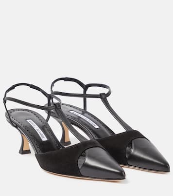 Pumps Gala 50 aus Veloursleder und Leder | Manolo Blahnik