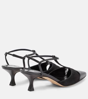 Pumps Gala 50 aus Veloursleder und Leder | Manolo Blahnik