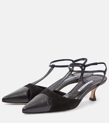 Pumps Gala 50 aus Veloursleder und Leder | Manolo Blahnik