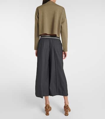 Weite Hose aus Wolle | Loewe
