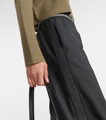 Weite Hose aus Wolle | Loewe