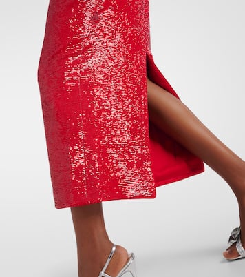 Vestido largo con lentejuelas y cuello halter | Rasario