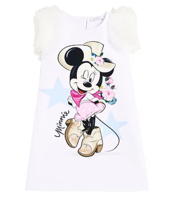Bedrucktes Kleid aus Crêpe | Monnalisa