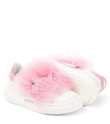 Sneakers in pelle e tulle | Monnalisa