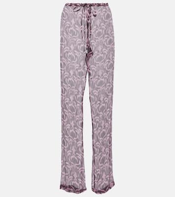 Pantaloni regular Pachas in seta | Dries Van Noten