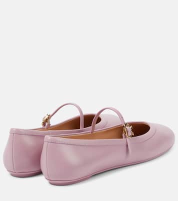 Carla leather Mary Jane flats | Gianvito Rossi
