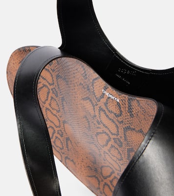 Borsa Heart in pelle con stampa serpente | Coperni