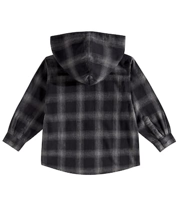Camisa Rizz de algodón a cuadros con capucha | Molo