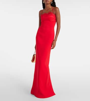 Robe aus Cady mit Spitze | David Koma