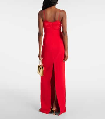 Robe aus Cady mit Spitze | David Koma