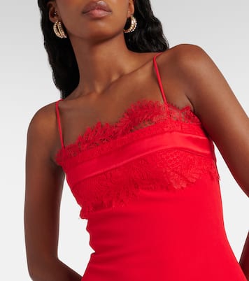 Robe aus Cady mit Spitze | David Koma