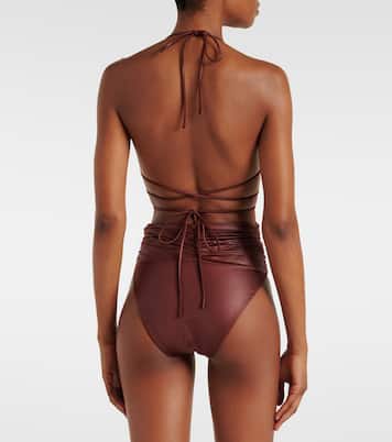 Floral-appliqué triangle bikini top | Magda Butrym