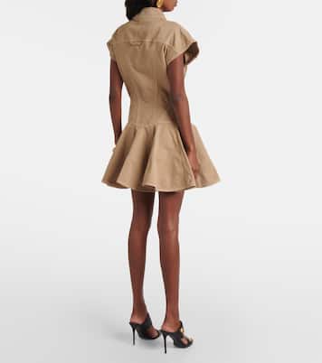 Abito corto in canvas di cotone | Balmain