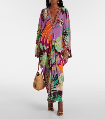 Printed silk kaftan | Camilla