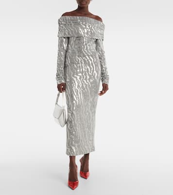 Sequined jersey midi dress | Rotate