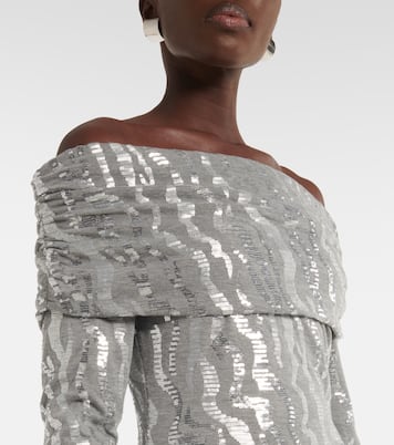 Sequined jersey midi dress | Rotate