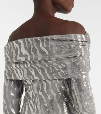 Sequined jersey midi dress | Rotate