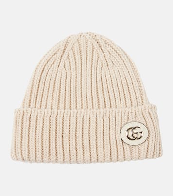 Gorro Double G de lamé de mezcla de lana | Gucci