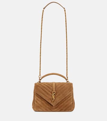Borsa a tracolla College Medium in suede | Saint Laurent