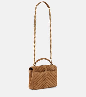 Borsa a tracolla College Medium in suede | Saint Laurent
