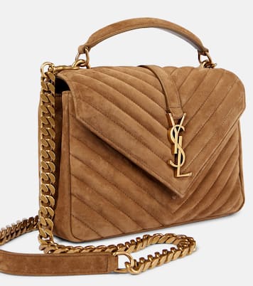 Borsa a tracolla College Medium in suede | Saint Laurent