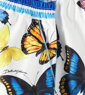 Shorts in cotone con stampa | Dolce&Gabbana Kids