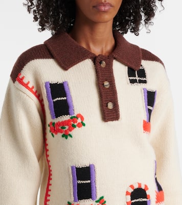 Polo in lana con intarsi | JW Anderson