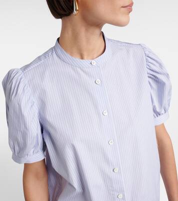 Top The Gathered in chambray di cotone | Frame