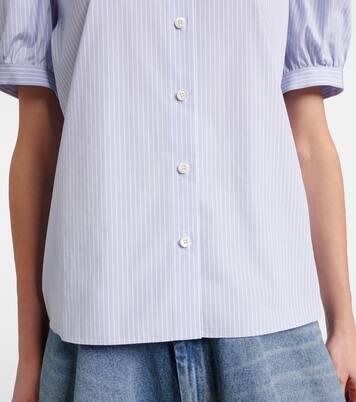 Top The Gathered in chambray di cotone | Frame