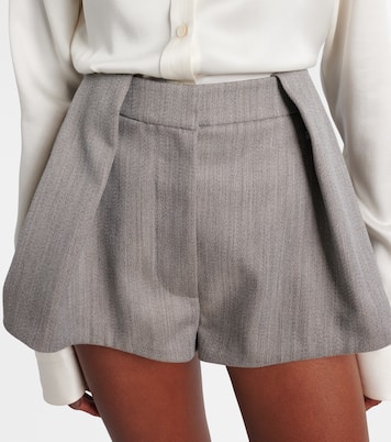 High-rise wool-blend shorts | Stella McCartney