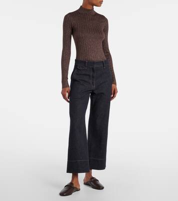 High-rise wide-leg jeans | Brunello Cucinelli