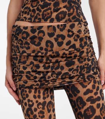 Leopard-printed jersey leggings | Blumarine