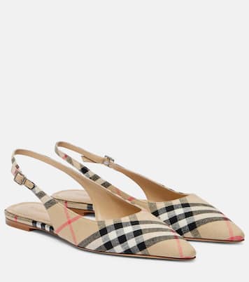 Birdie Burberry Check slingback flats | Burberry