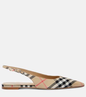 Birdie Burberry Check slingback flats | Burberry