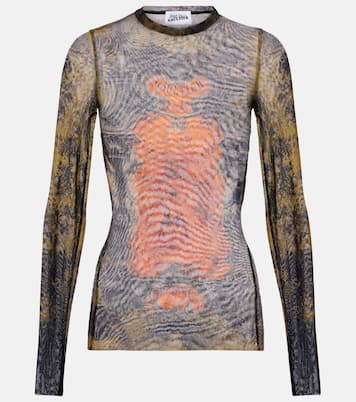 Médallion printed mesh top | Jean Paul Gaultier