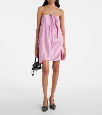 Abito corto in raso con volant | Acne Studios