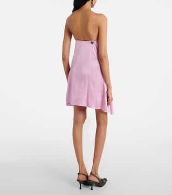 Abito corto in raso con volant | Acne Studios