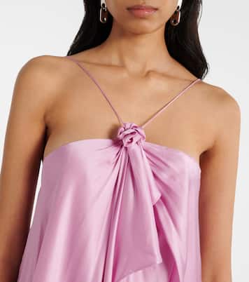 Abito corto in raso con volant | Acne Studios