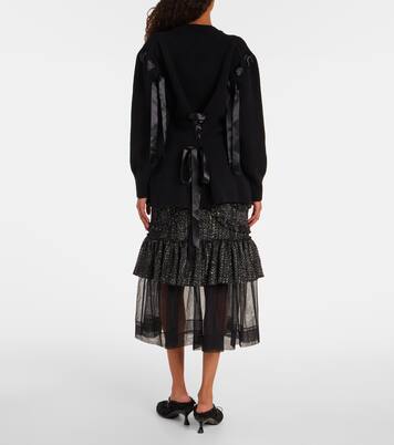 Embellished wool-blend cardigan | Simone Rocha