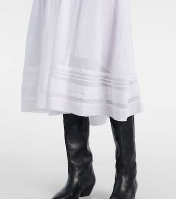 Garliana lace-trimmed cotton midi skirt | Marant Etoile