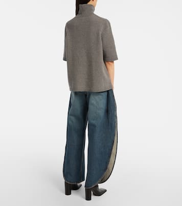 Knitted cashmere-blend turtleneck top | Alaïa