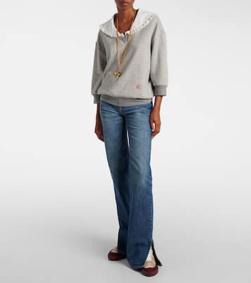 Chloé Kick suede-trimmed sneakers | Chloé