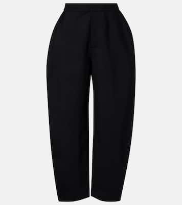 High-rise crêpe barrel-leg pants | Róhe