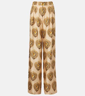 Bedruckte Palazzo-Hose aus Seide | Dolce&Gabbana