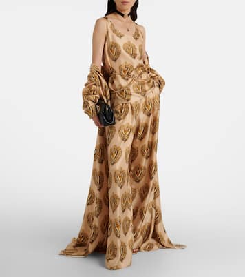 Bedruckte Palazzo-Hose aus Seide | Dolce&Gabbana