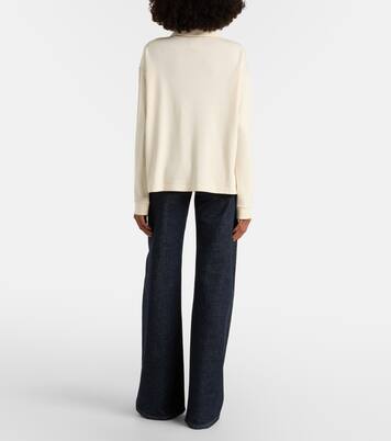 Faithful silk jersey polo sweater | Khaite