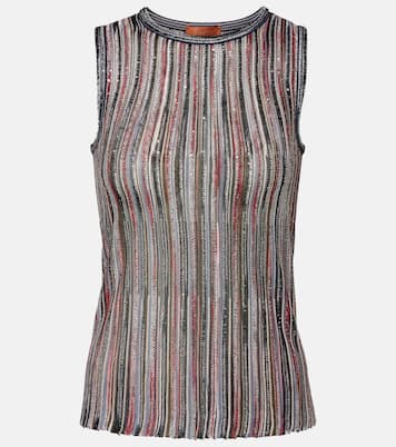 Sequined striped lamé top | Missoni